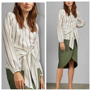 Ted Baker Kyliiee Wrap-front Satin Top